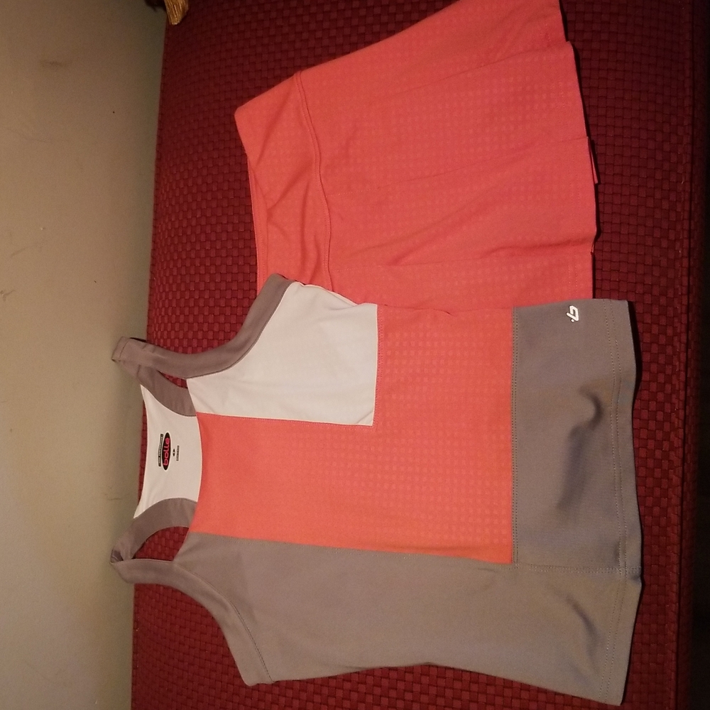 2 Pieces Small Bolle High Performance Tennis Golf Pickleball Tank Top and Skort